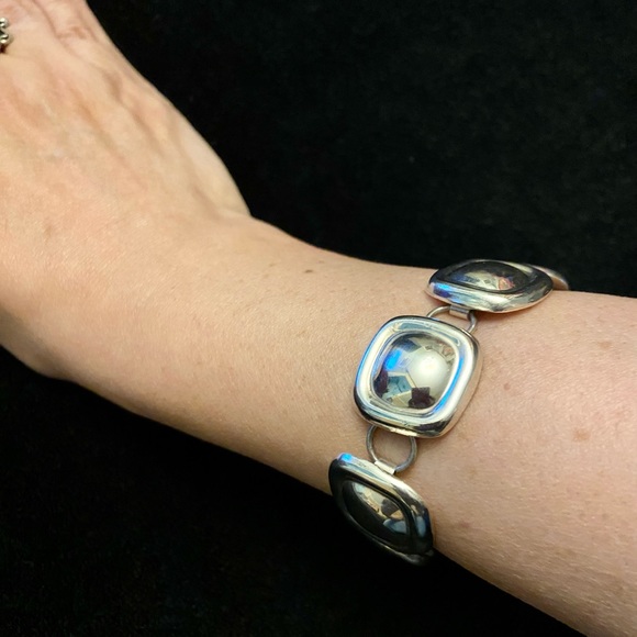 VTG Mexico Sterling Square Link Bracelet - Picture 2 of 9